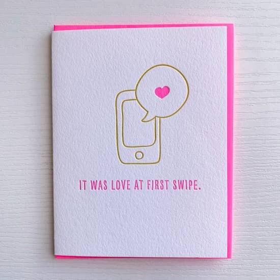 LOVE AT FIRST SWIPE CARD