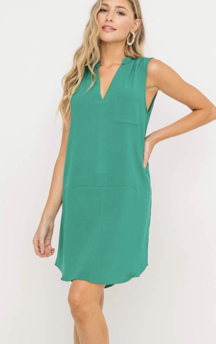 Back To Work Dress-green