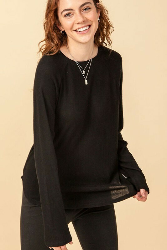 Stay Home Tunic-Black
