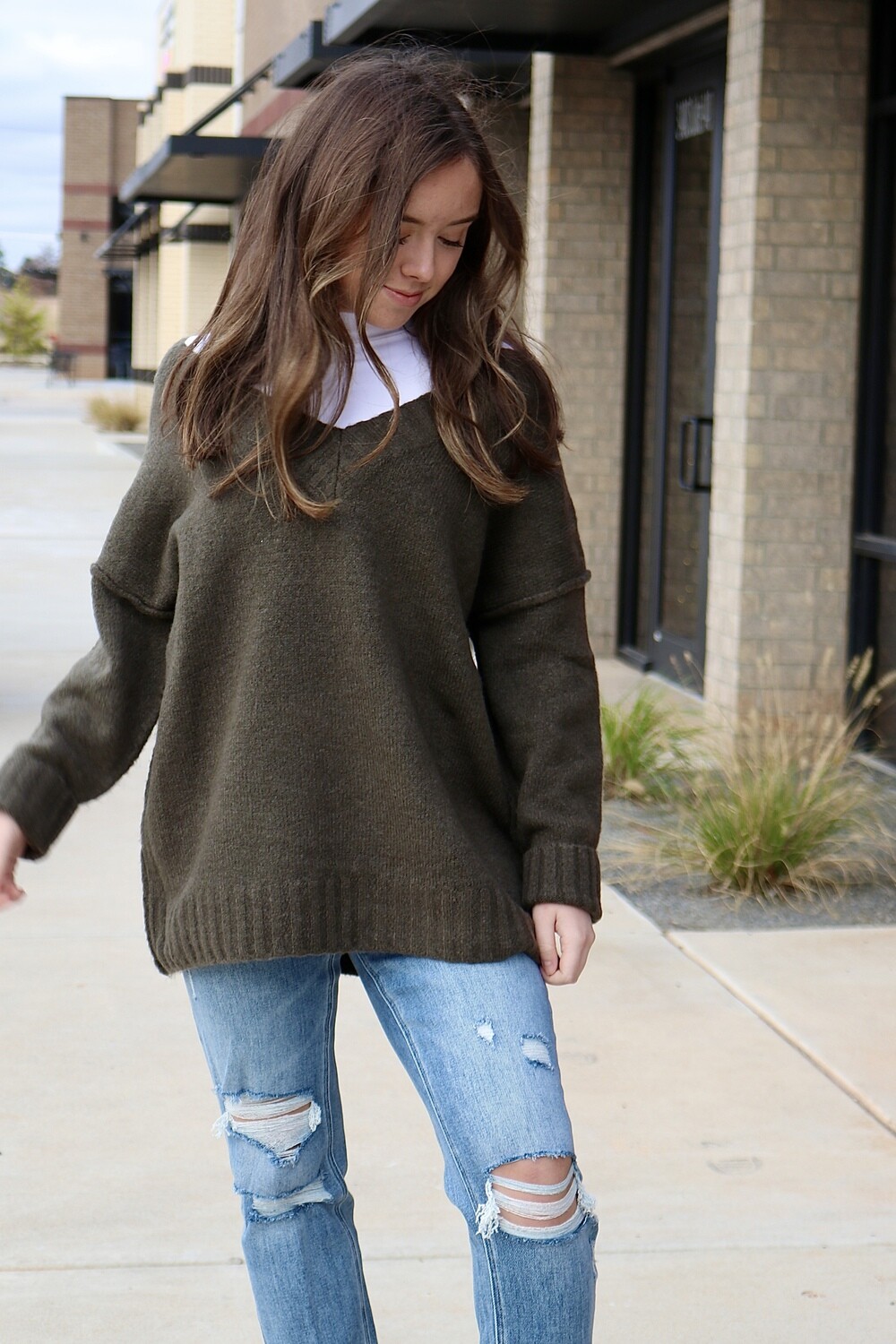 Georgia Sweater-Olive