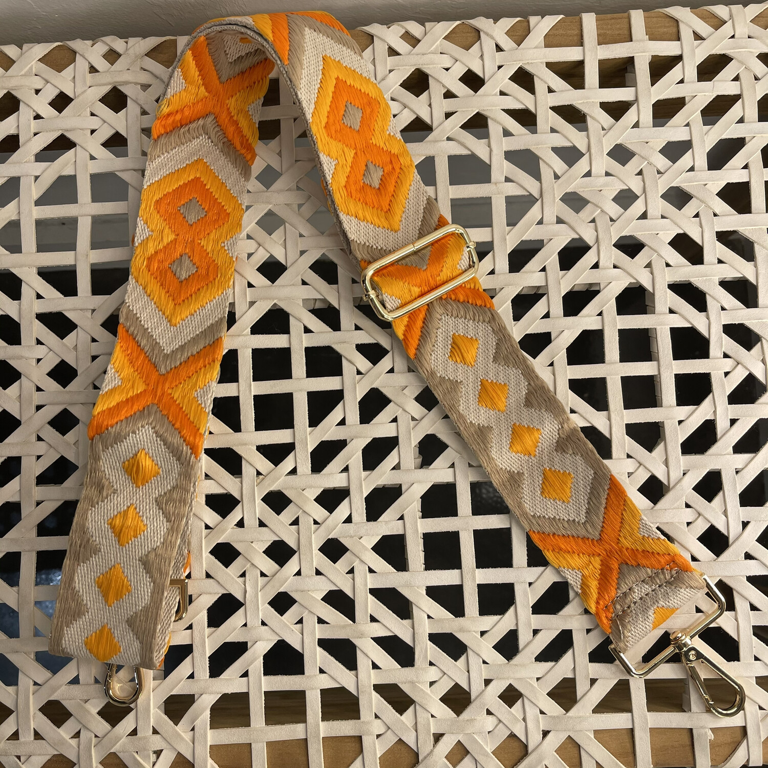 Aztec Bag Strap-Orange