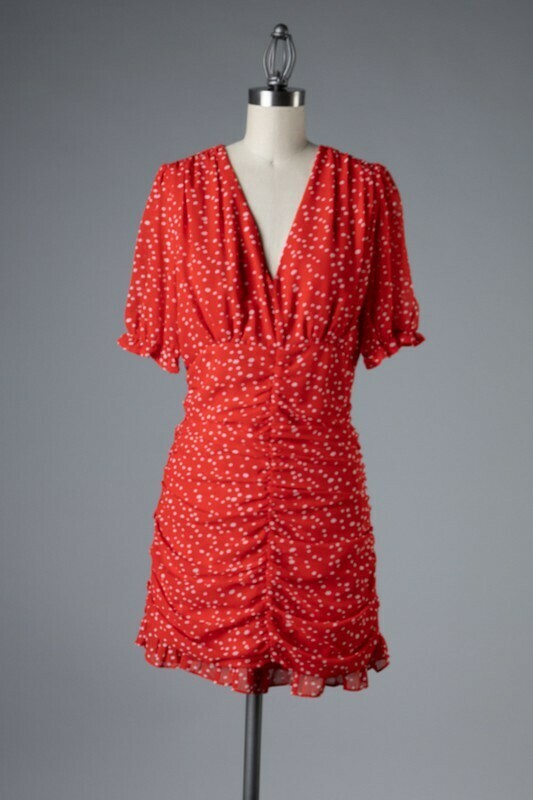 Spotty Dress-Red