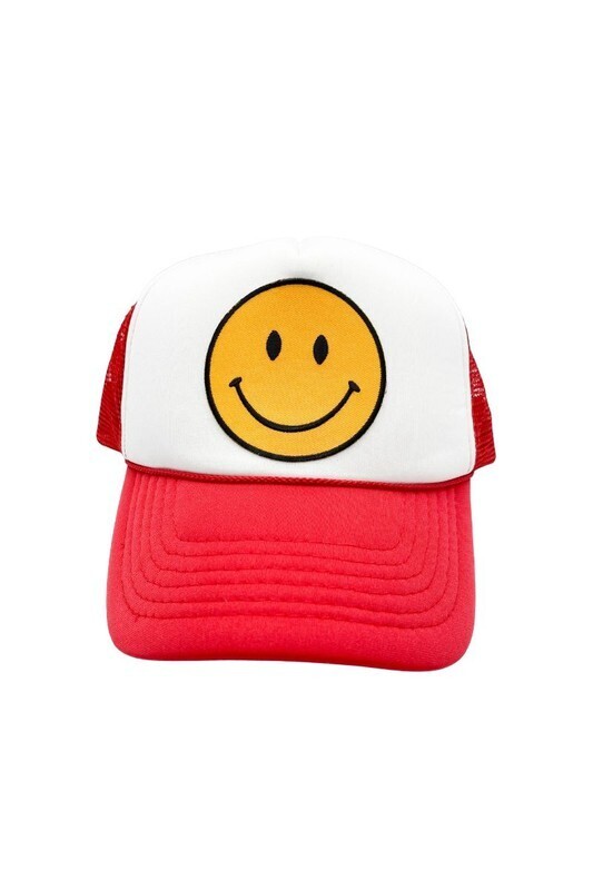 Smile Hat-Red/Wht