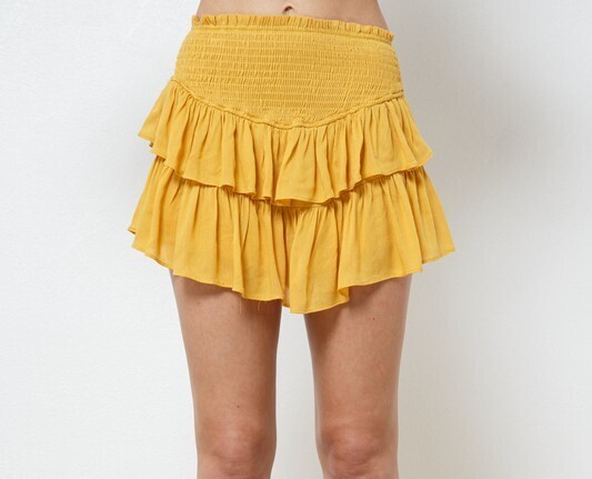 Maddie Ruffle Skirt-Butter