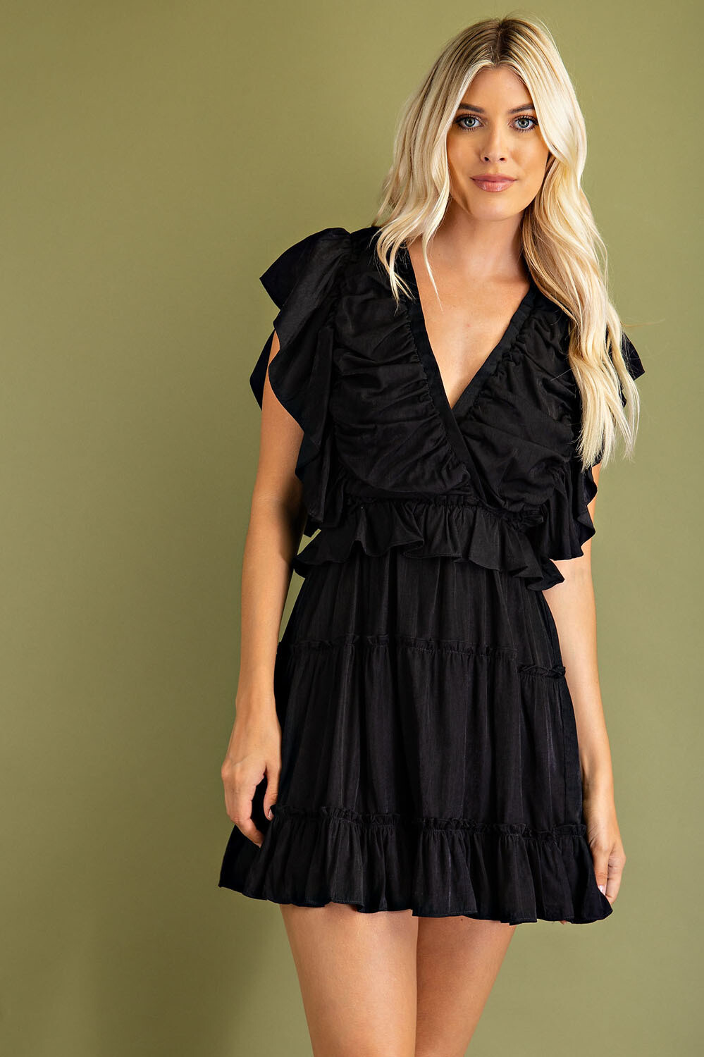 Rouched Black Dress