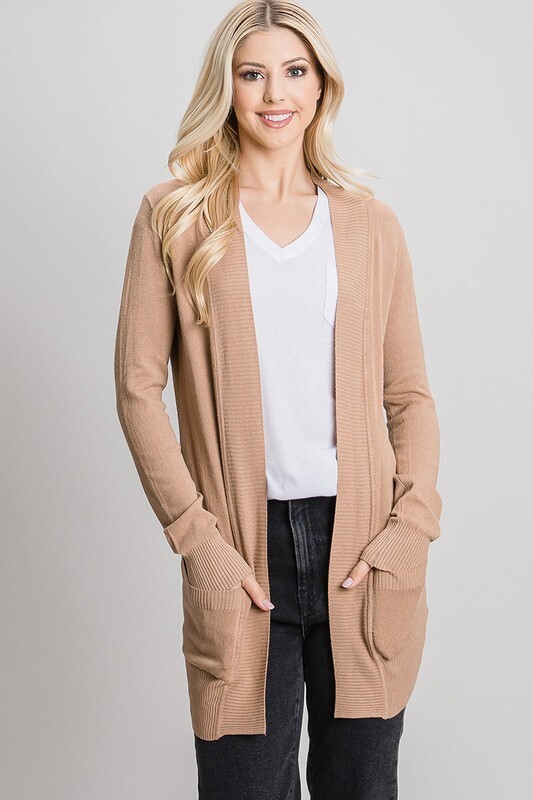 Breezy Day Cardi-Taupe