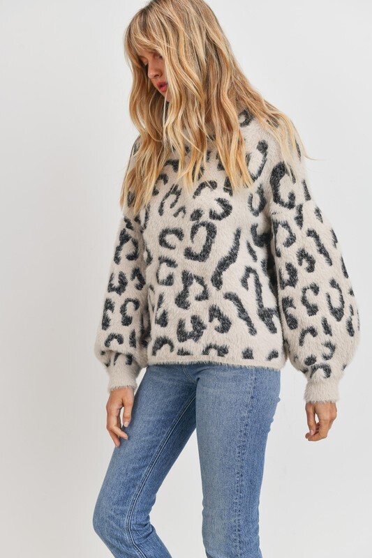 Eyelash Leopard Sweater
