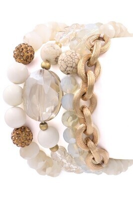 Glass Stone Bracelet Set