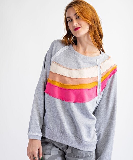 Flying High Pullover-Heather