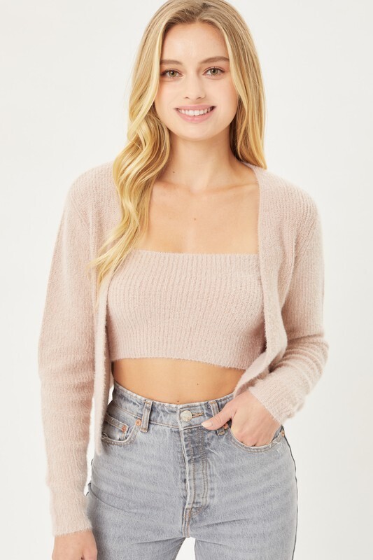 Hallie Sweater Set-Blush