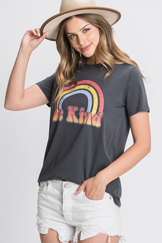 Be Kind Graphic Tee-Char