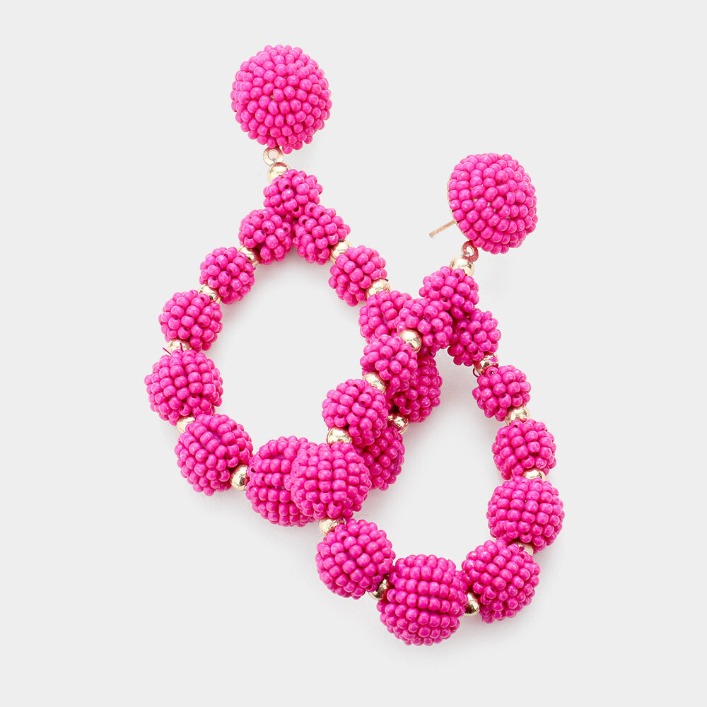 Bauble Earrings-Pink