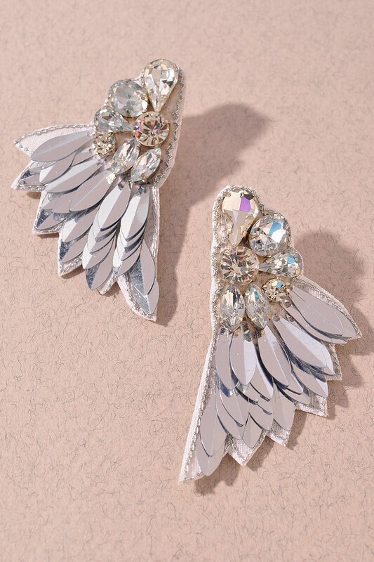 Angel Earrings-Silver