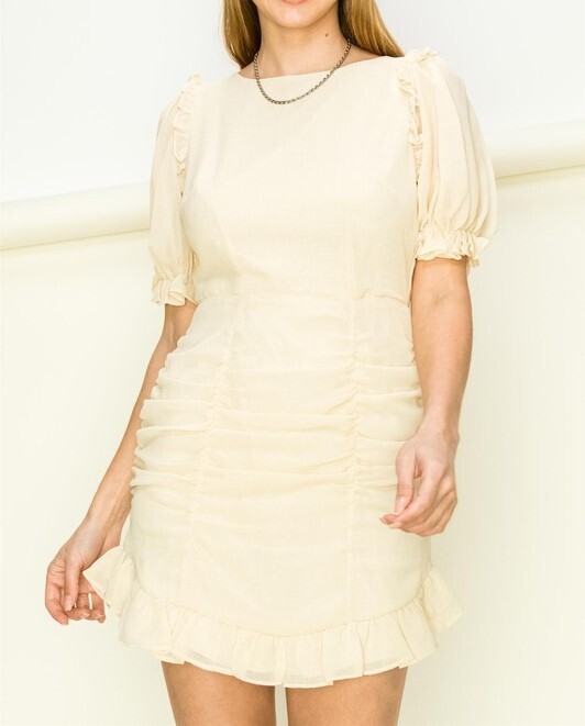 Georgia Line Dress-Cream