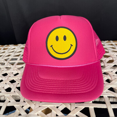 All Smiles Trucker-Hot Pink