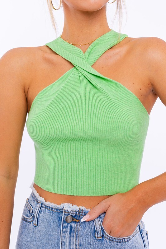 Twisty Sweater-Green