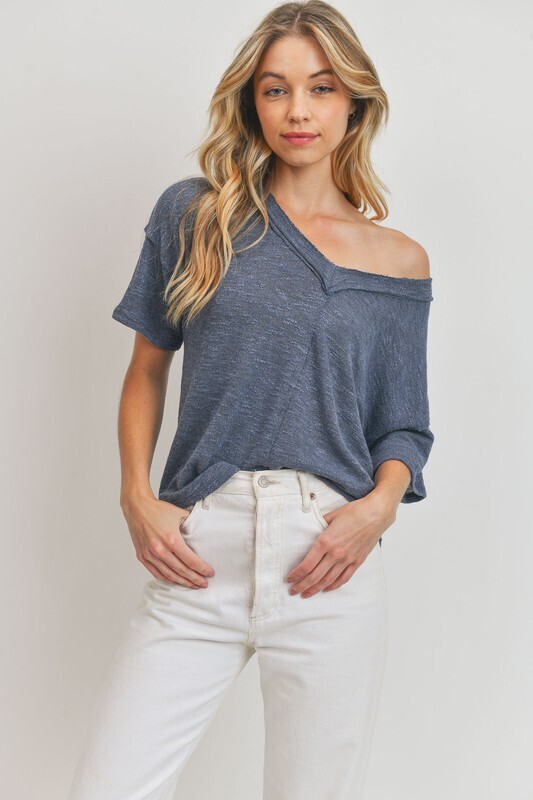 So Cool Slouchy Tee-Nvy