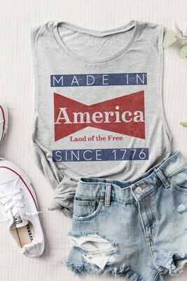 Made In America Tank-Gry