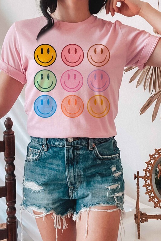 All The Smiles Tee-Pink
