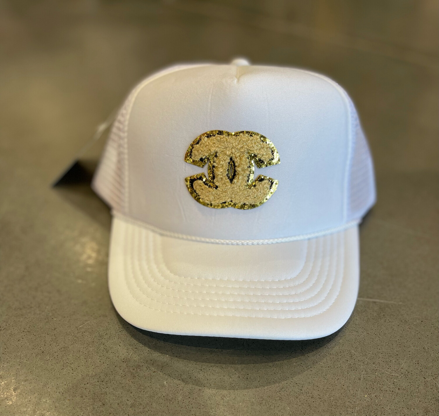 Double C Trucker-Wht-Tan