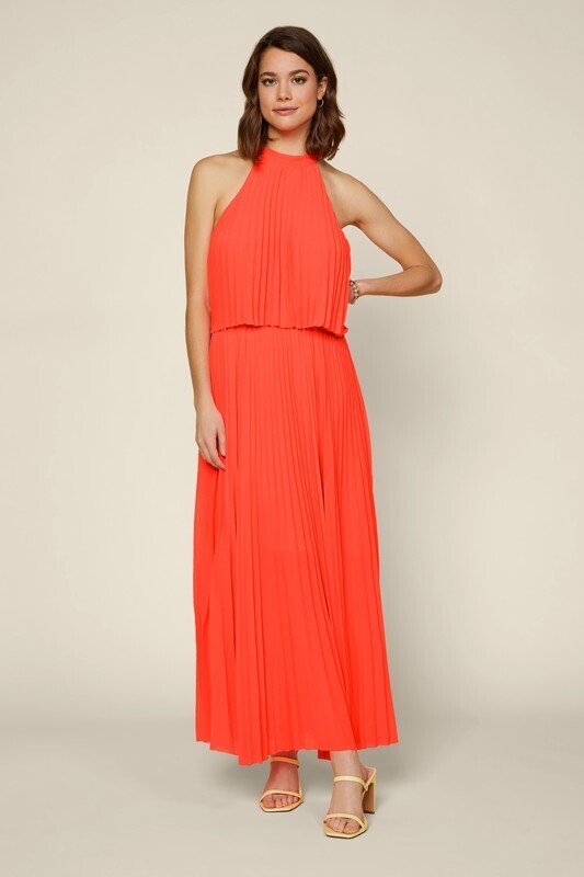 Neon Lights Pleated Maxi