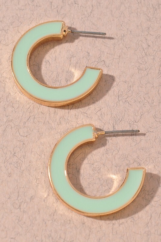 Bright Side Hoop-Teal