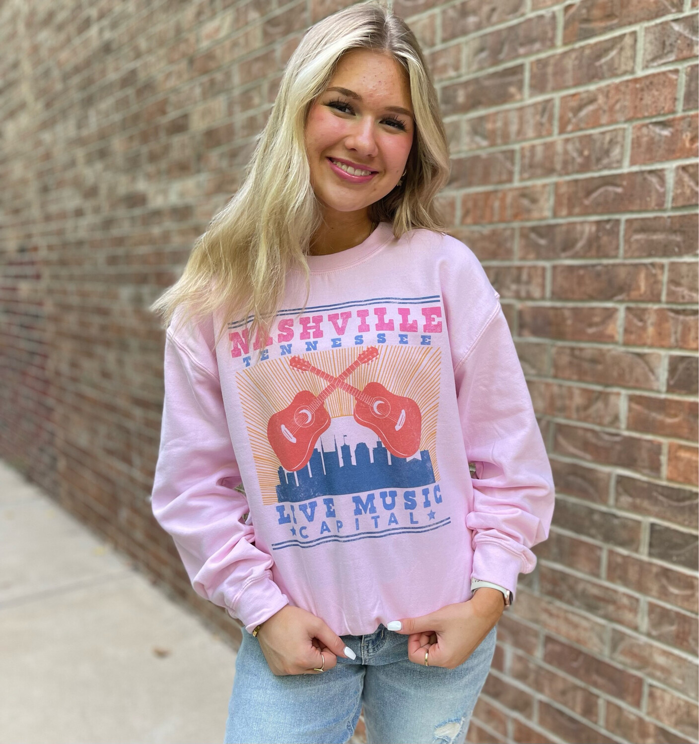 Nashville Pullover-Pink