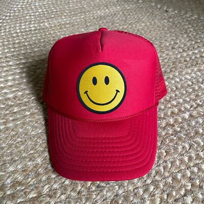All Smiles Trucker-Red
