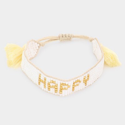 Happy Beaded Bracelet