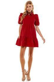 Crimson Ruffle Dress
