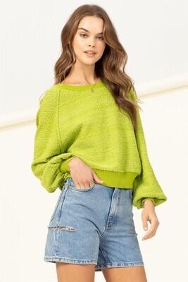 Poppy Sweater-Lime