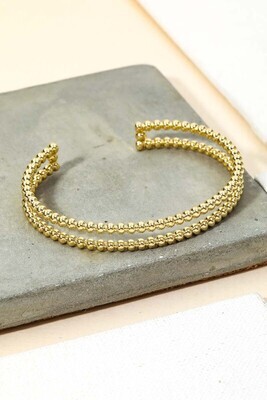Mini Ball Cuff Bracelet-Gold