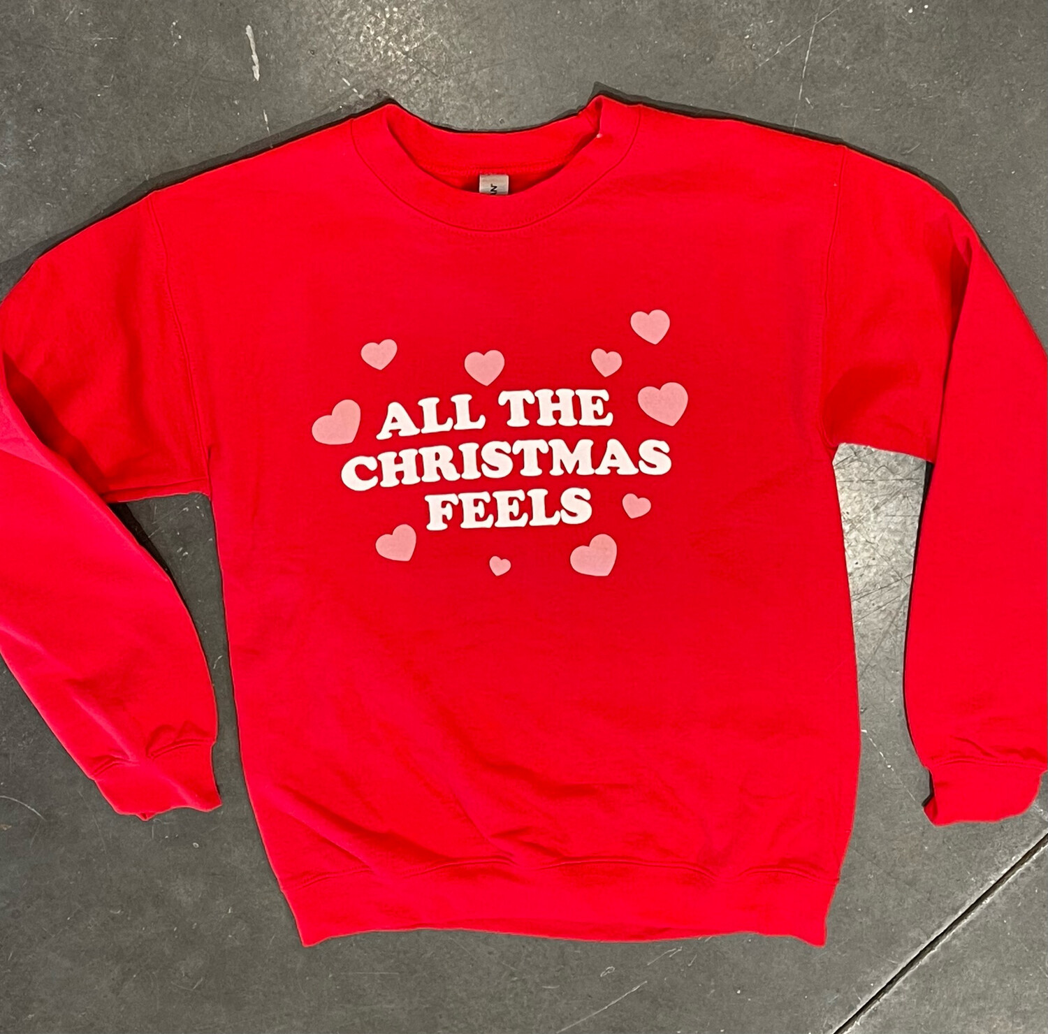 All The Christmas Feels Pullover-Red