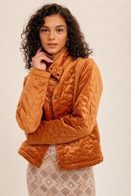 Velour Quilted Jkt