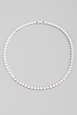 Tennis Necklace-Silver