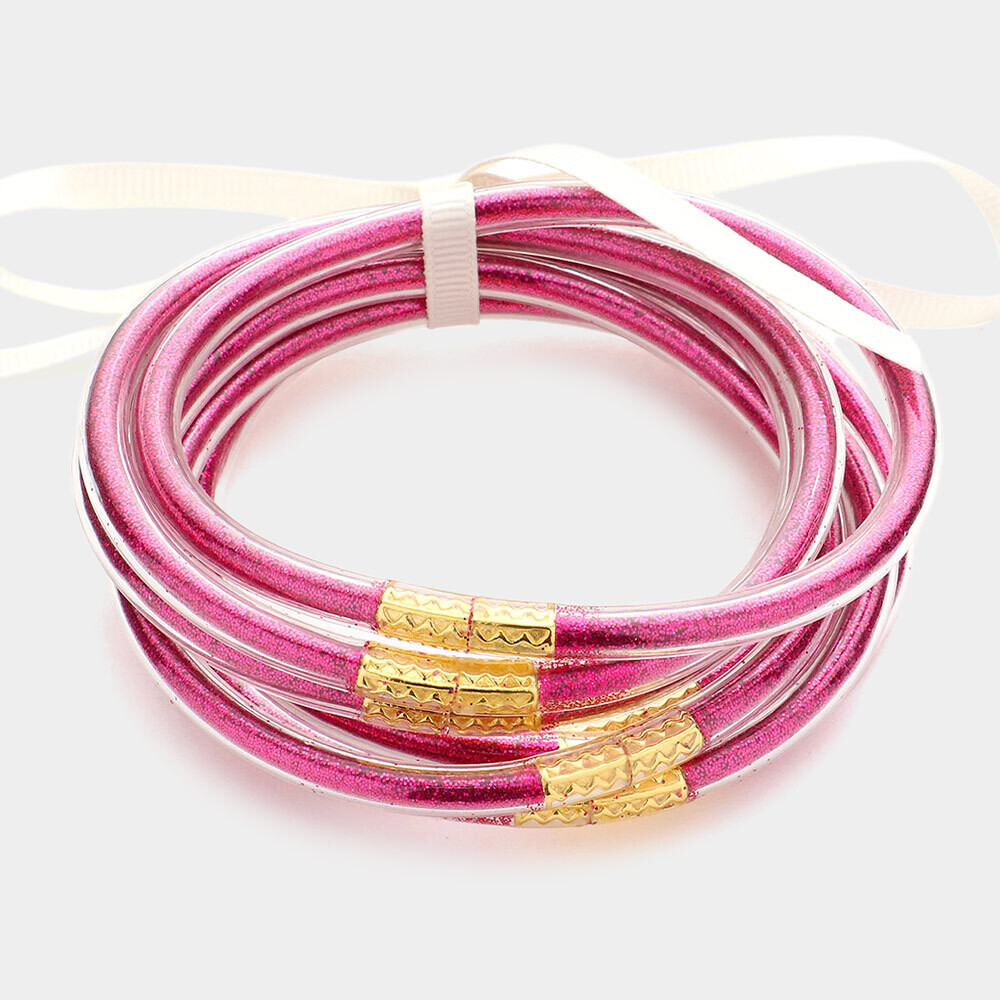 Glitter Bracelet Set-H Pink