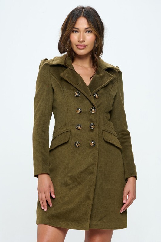 Double Breasted Trench-Olive