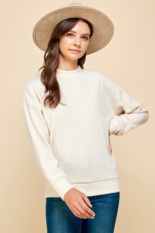 Bella Basic Sweater-Ivory