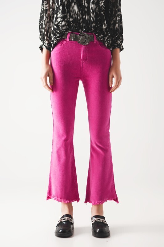 Hott Pink Cord Flares