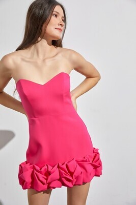 Gracie Strapless Dress-Pink