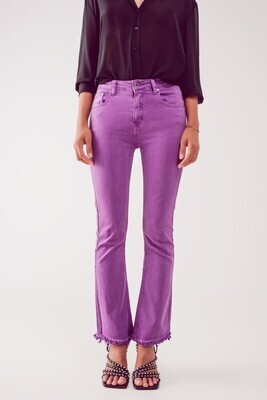 Pretty Purple Flare Jean