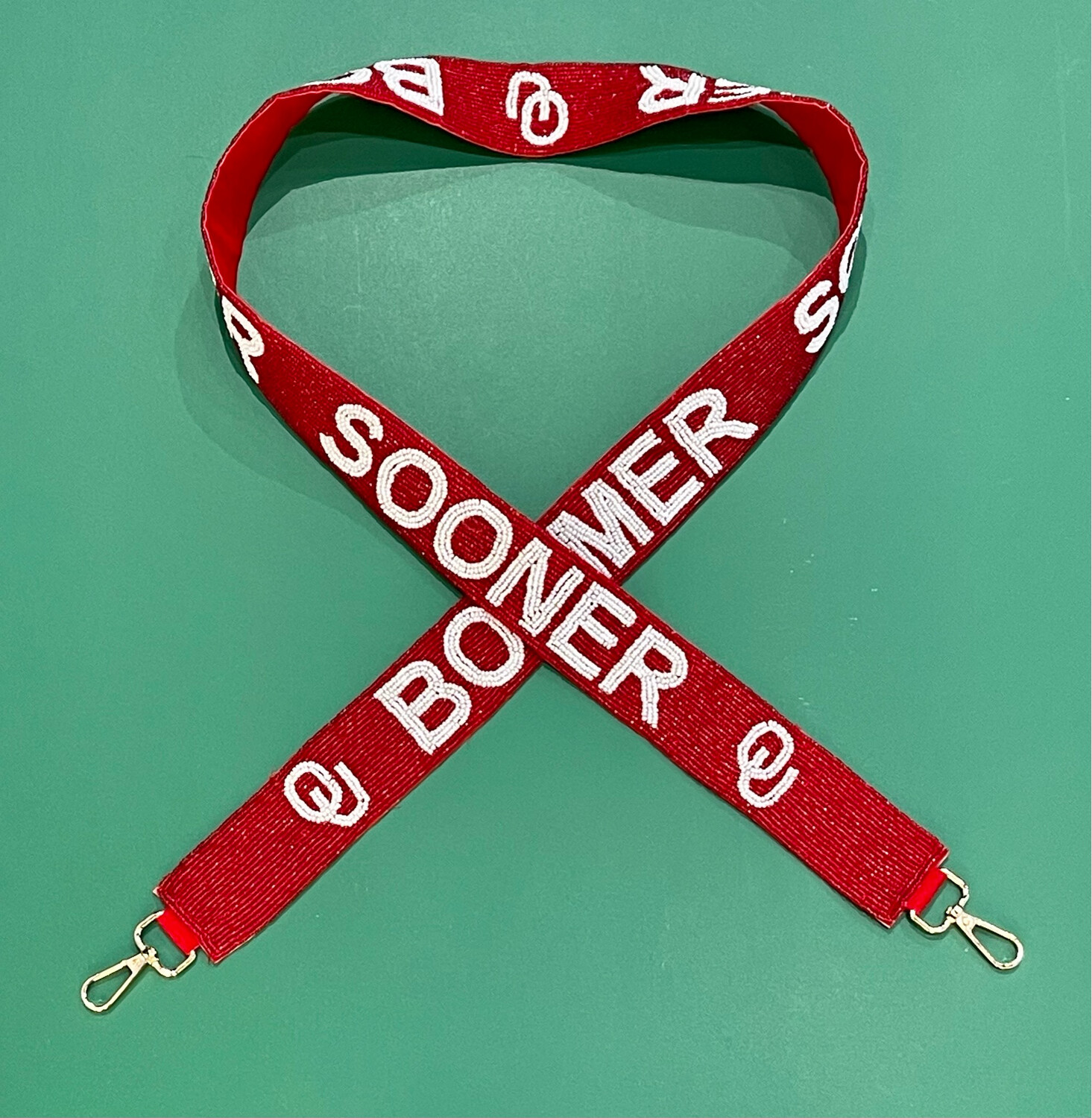 Boomer Beaded Strap-Red