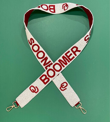 Boomer Beaded Strap-Wht