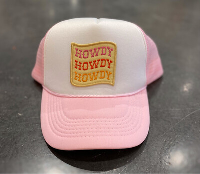 Howdy Howdy Howdy Trucker-Pink