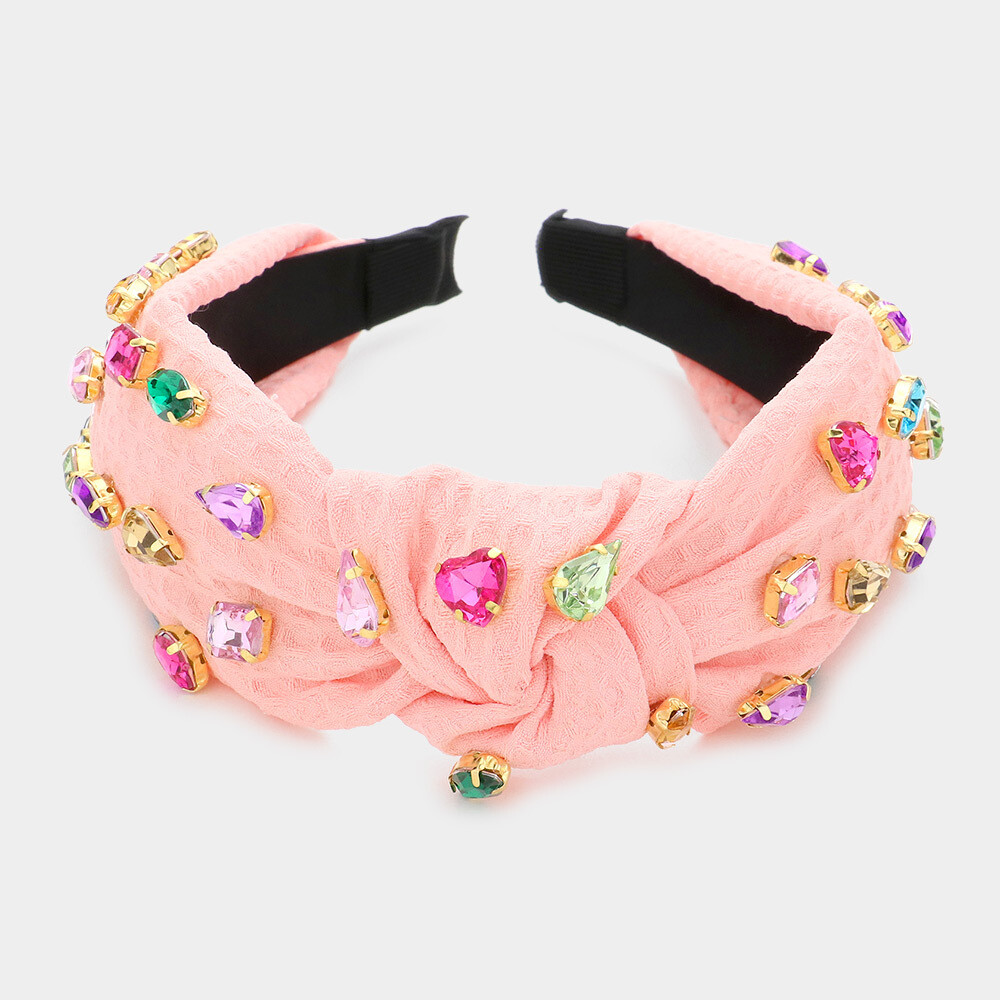 Multi Diamond Headband-pink
