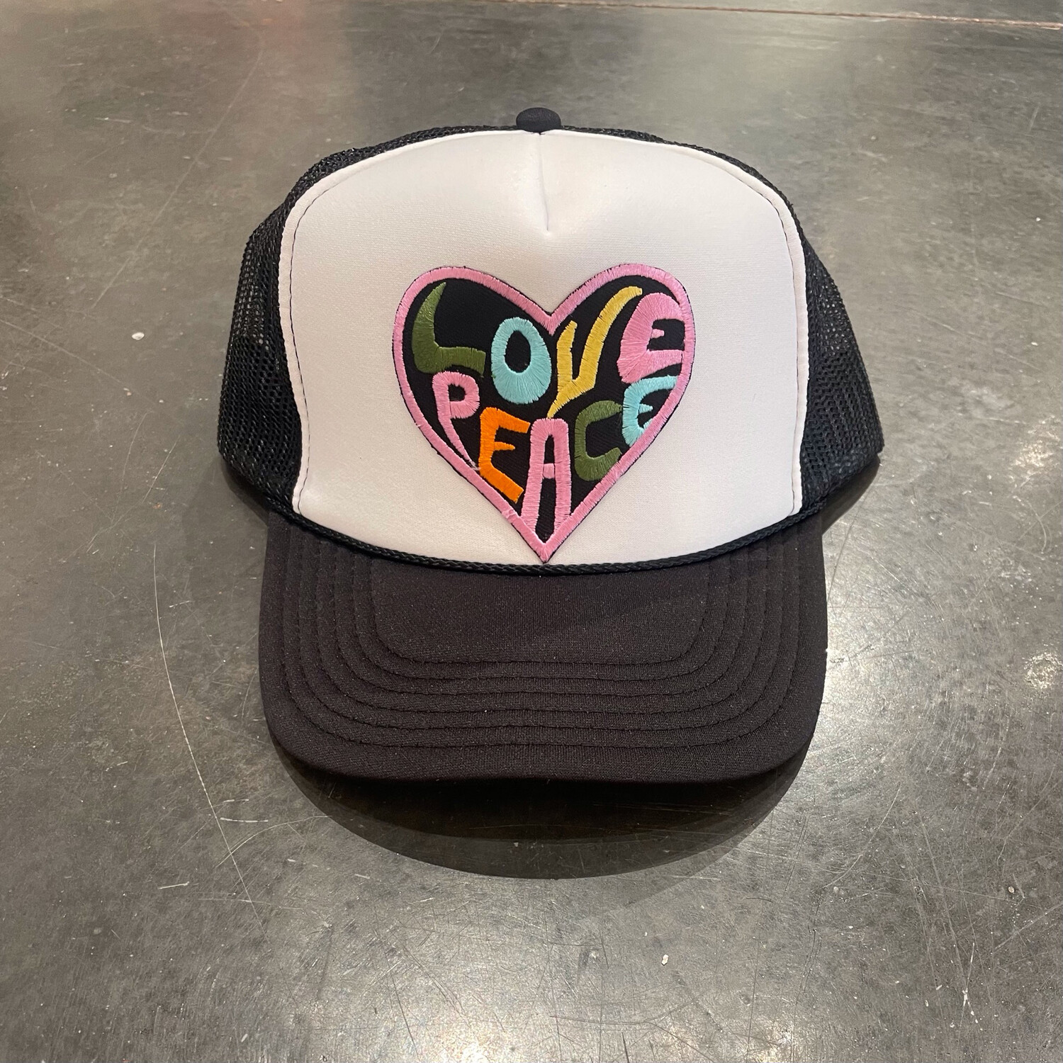 Peace Love Trucker-Blk Wht