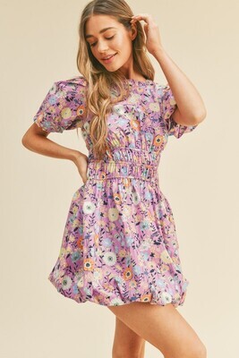 Floral Bubble Skirt Dress