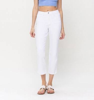 Optic White HR  Cropped Straight