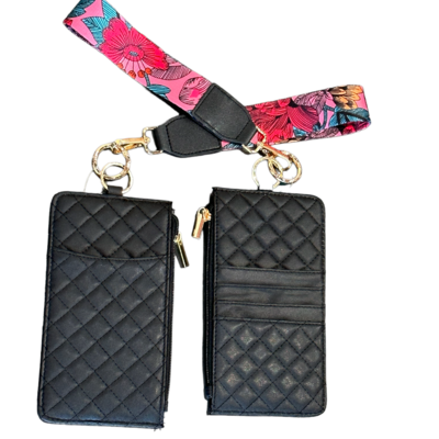 Quilted Wristlet-Pink Floral
