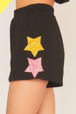 Star Gazer Shorts-Blk